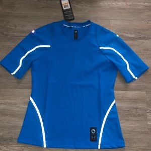Under Armour women’s UA Virgin Galactic Rush short sleeve top size S NWT blue